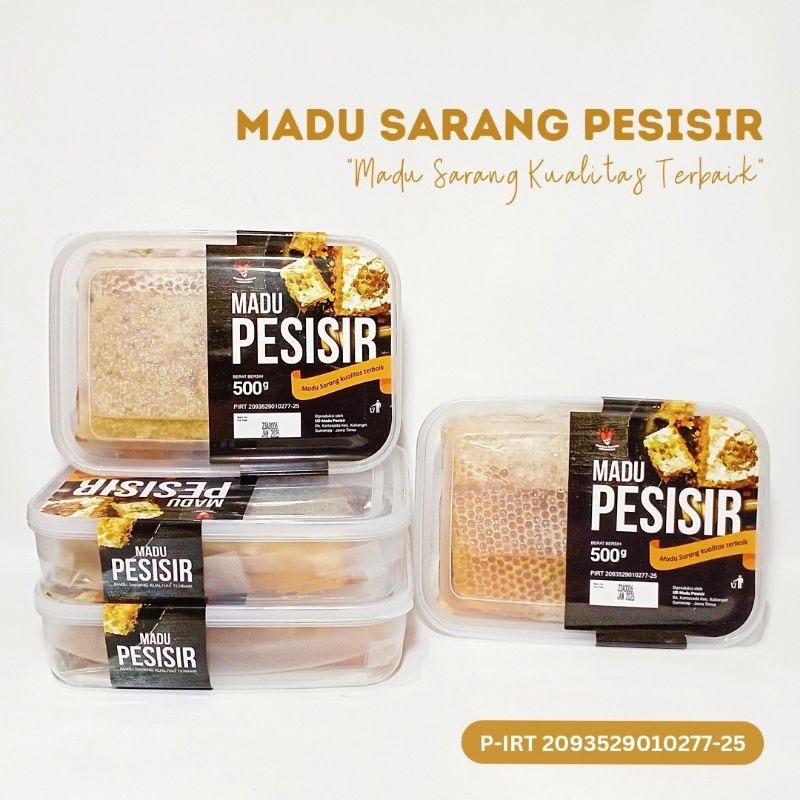 

500 Gram - Madu Sarang Honey Comb Madu Murni Melifera Cerana 500gram Honeycomb Asli 100% Original