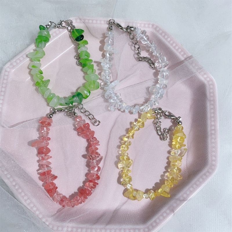 1 Lusin Stone Bracelet/Gelang Batu Alam Asli/ Gelang Batu Wanita/ Gelang Batu Akik/ Gelang Etnik Wan