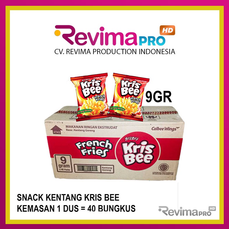 

Snack Chiki kentang Goreng KRIS BEE 9gr Kemasan 1 Dus isi 40 Bungkus