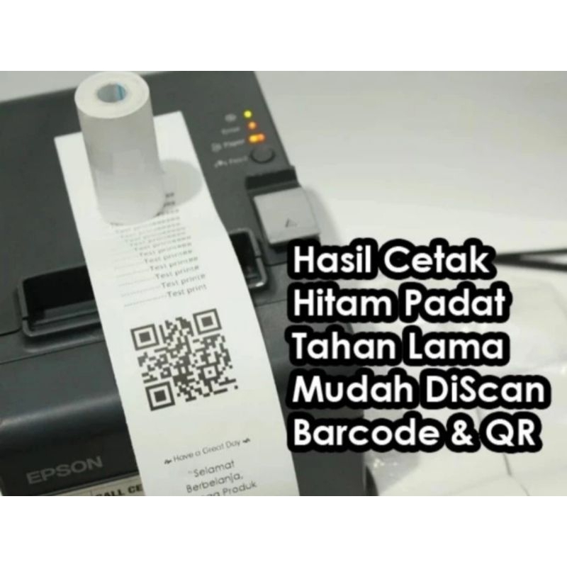 

Kertas Thermal (2PCS) Struk Kasir Mesin EDC Printer