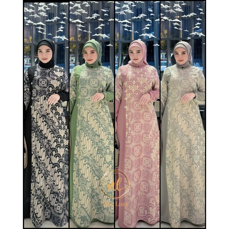 Zeandra dress By New Lusy / Gamis batik premium
