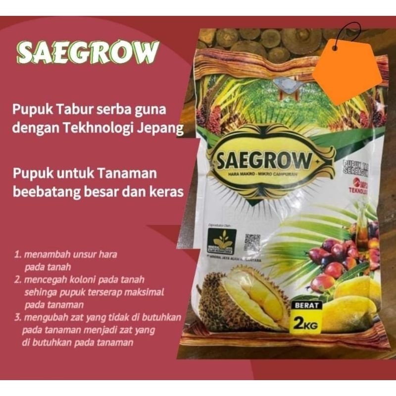 SAEGROW Hara Makro Mikro Campuran Pupuk Tabur Serbaguna Teknologi Jepang - Pupuk Sawit