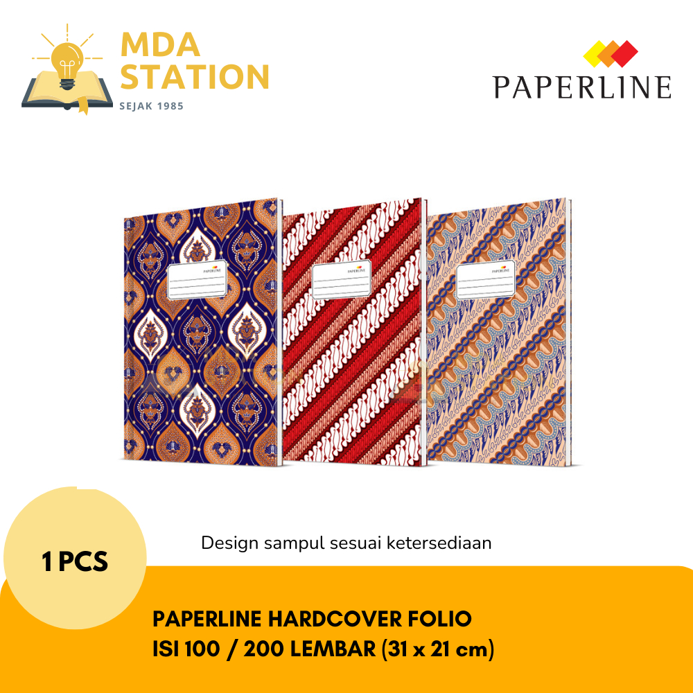 

PAPERLINE FOLIO Hardcover Buku Tulis isi 100/200 Lembar (SATUAN) | Buku Tulis FOLIO Hardcover PAPERLINE isi 100/200 Lembar Beli Eceran atau satuan | Buku Tulis Buku Keuangan Buku Akutansi | MDA STATION