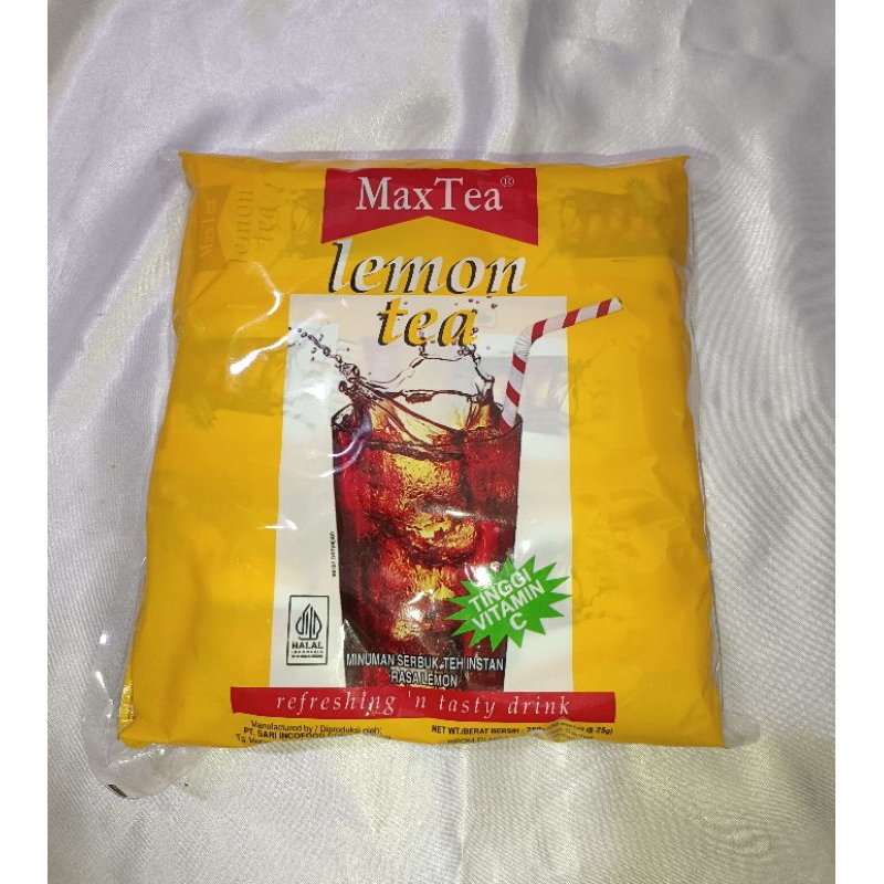 

Max Tea Renteng/ Lemon Tea 10pcs 25g/Minuman Serbuk Teh Instan Rasa Lemon