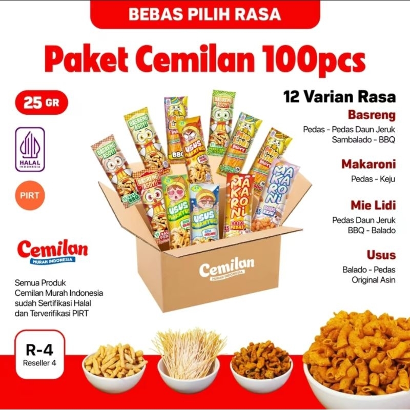 

PAKET USAHA CEMILAN MURAH /100 pcs USAHA LOW BUDGET