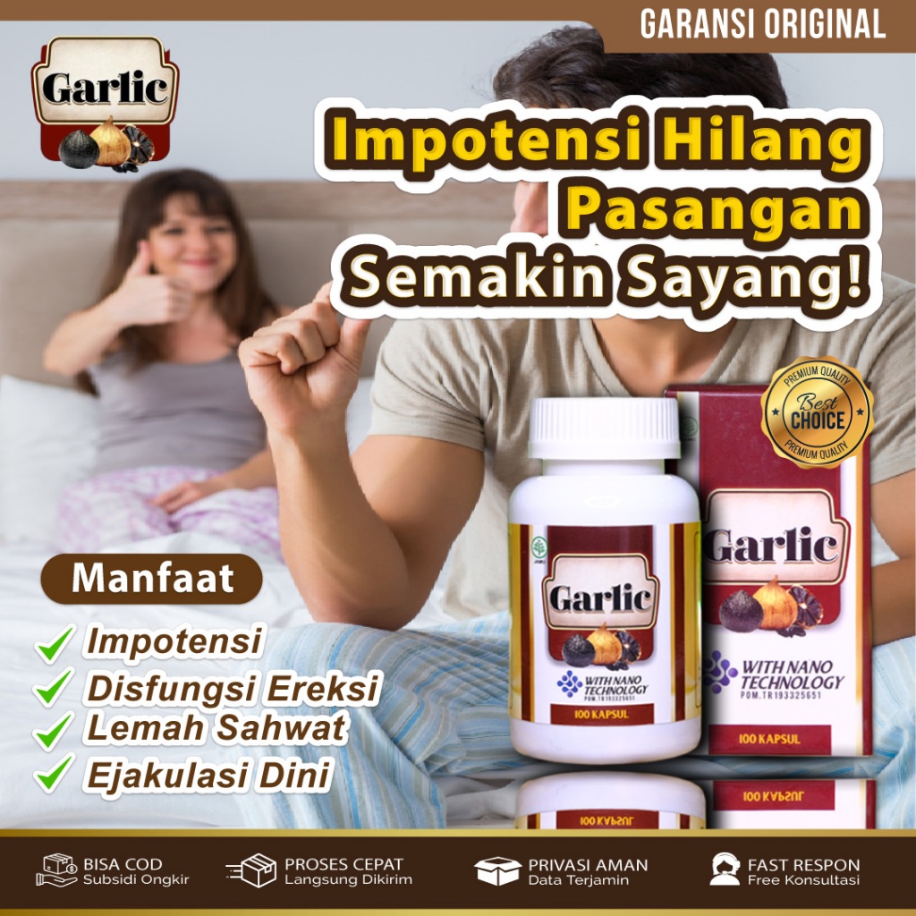 Obat Impotensi Disfungsi Ereksi Pria Impoten Pria Karena Diabetes Garlic Kapsul