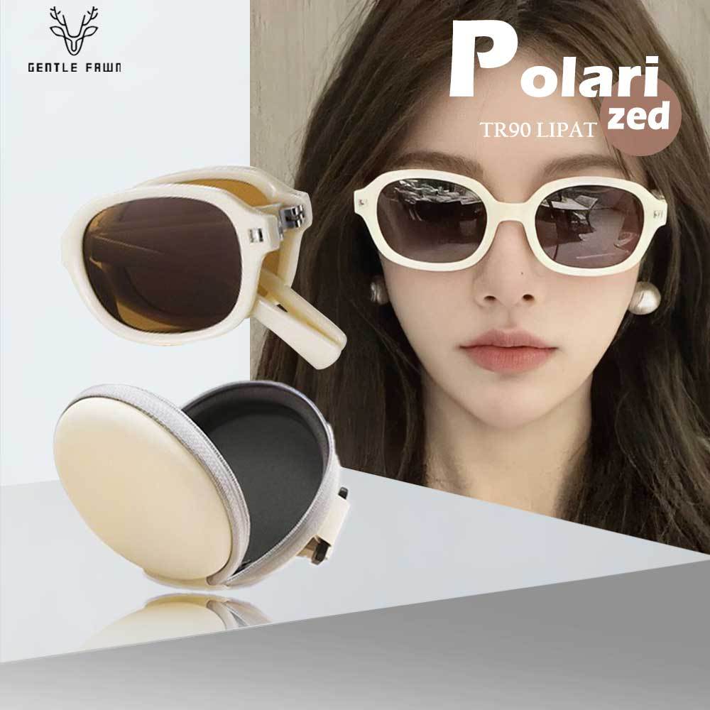 Gentle Fawn Kacamata Sunglasses Polarized Bentuk Kotak Bisa Dilipat Bahan TR90 Kuat Kokoh Fashion Pr