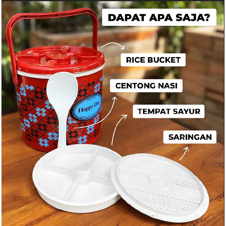 termos nasi es batu kecil | rice ice bucket | 3 liter 6.5 liter , 8.5 liter gratis centong
