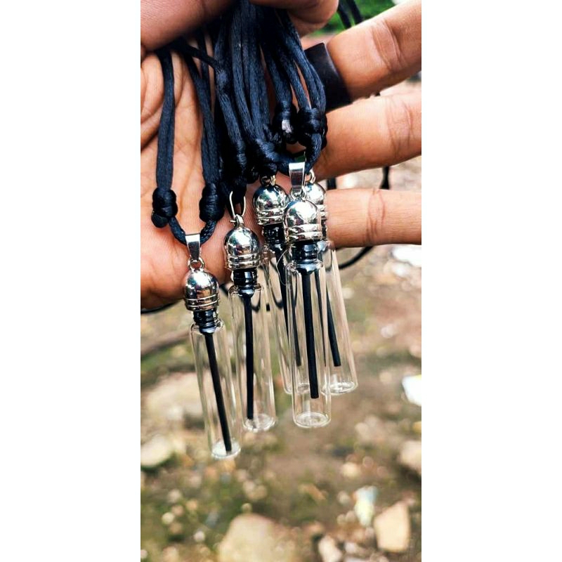 kalung liontin tabung kaca liontin pendant tabung kaca liontin botol 2mm