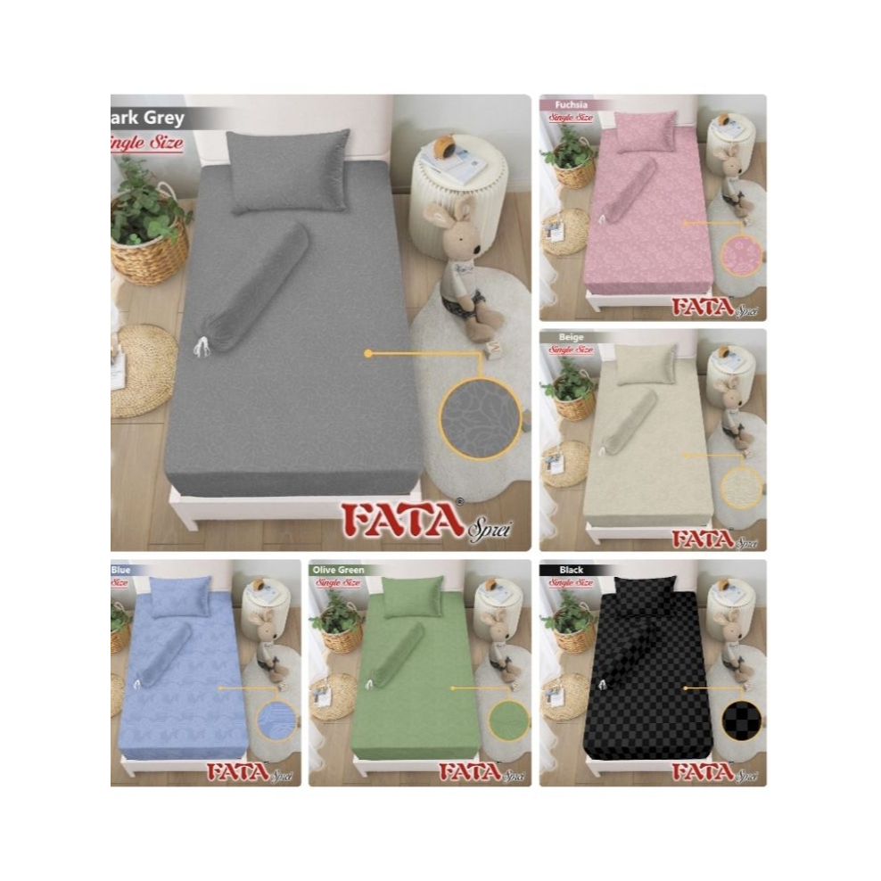 FATA - Sprei Polos Jacquard Embos Single Size 90x200 / 120x200