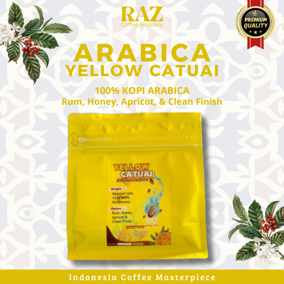 

Yellow Catuai Washed - Kopi Arabica - 200 gr - RAZ Coffee
