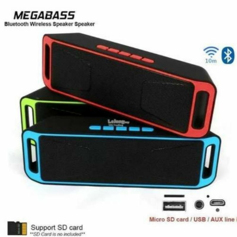 . SPEAKER BLUETOOTH SC208 A2DP WIRELESS STEREO MUSIC MEGABASS ORIGINAL MURAH Termurah, Original  .