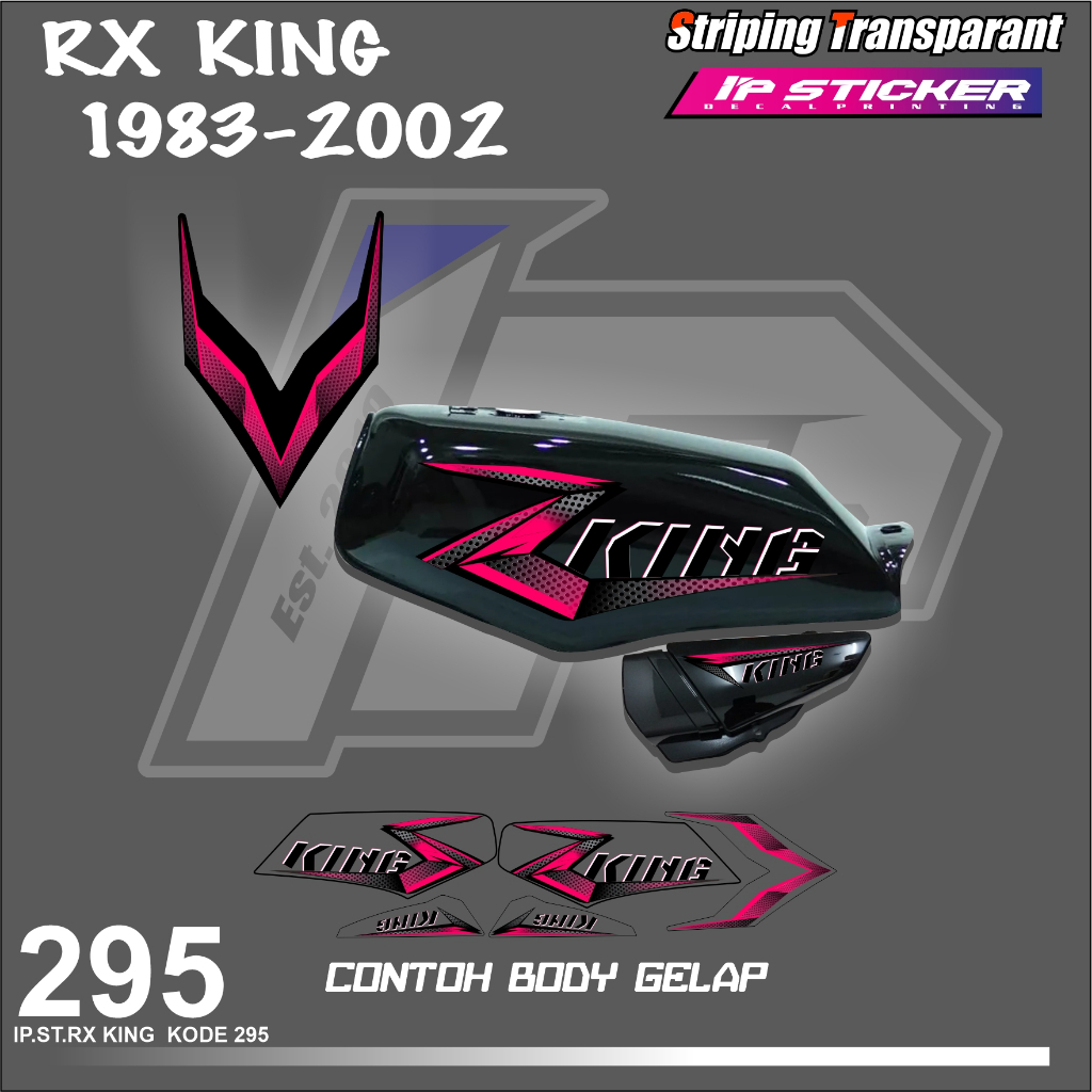 RX KING 1983 - 2002 (COD) STIKER STRIPING MOTOR YAMAHA RX KING FI HOLOGRAM DAN TRANSPARAN
