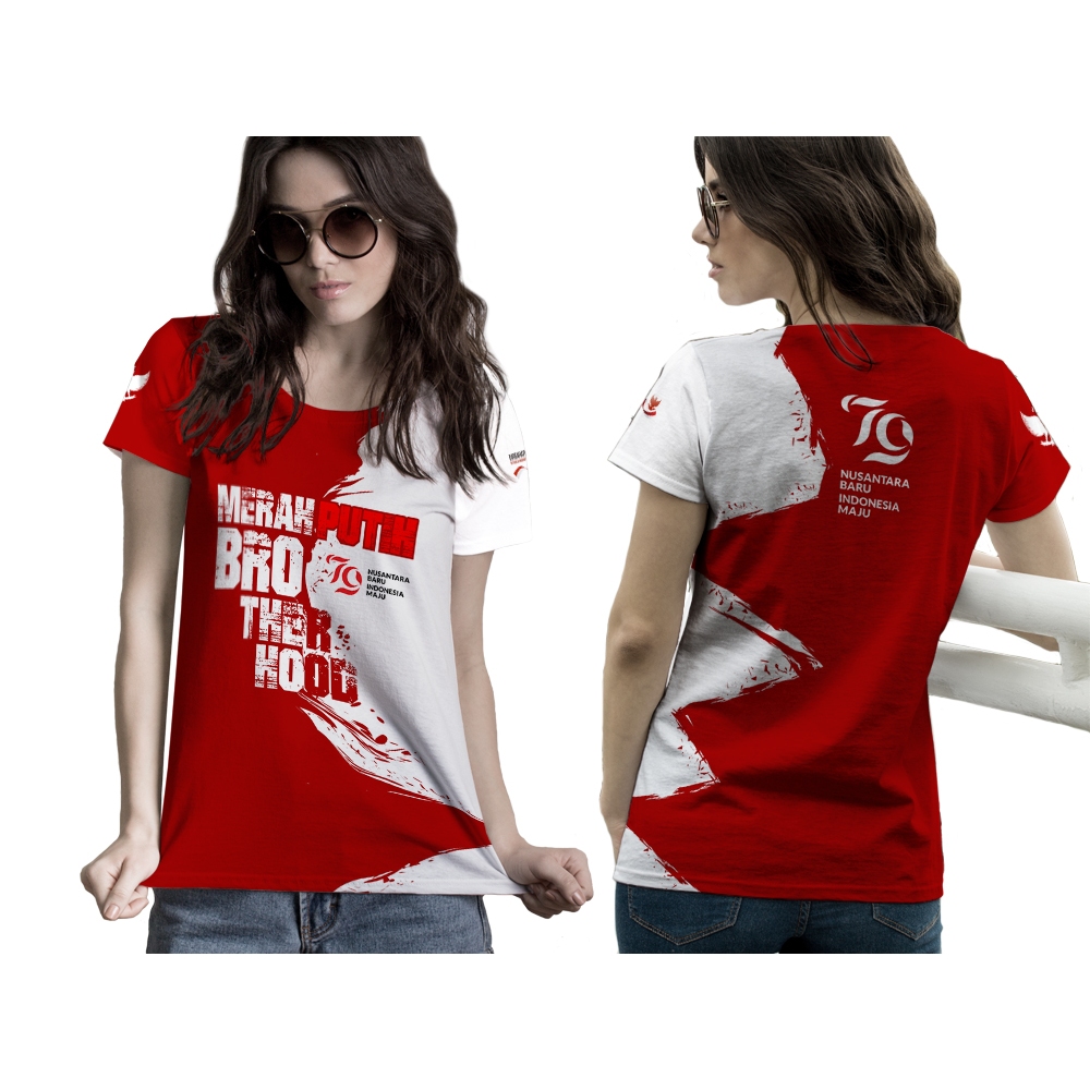 NeoJersey Kaos Pendek Wanita HUT RI ke 79 Jersey Wanita Jersey Spesial HUT RI ke 79 Jersey HUT RI ke