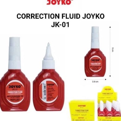 

KODE F7R4 TIP EX CAIR JOYKO JK1 JK11 JOYKO CORRECTION FLUID JK 1 12Pcs