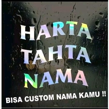 sticker harta tahta nama / bisa kasih nama kamu