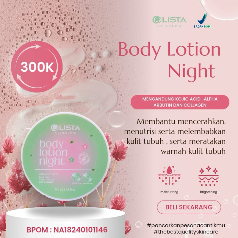 (BELI 1  GRATIS 1) Body Lotion Night Dosting Colista Skin Care