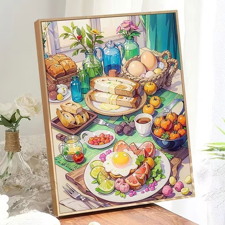 

KODE U6P6 Besar Paint By Number 5x4cm DIY Canvas Paint By Number Kit Digital Oil Painting