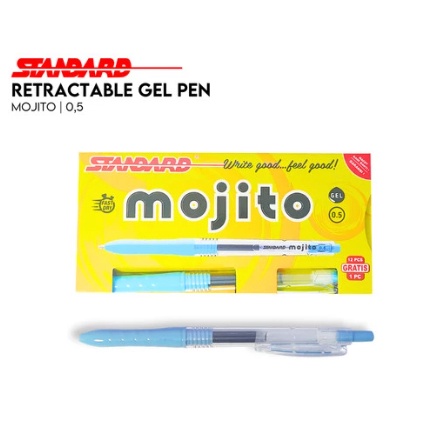 

EKSTRA PROMO Standard Pulpen Bolpen Ball Point Gel Mojito 5mm Super Smooth