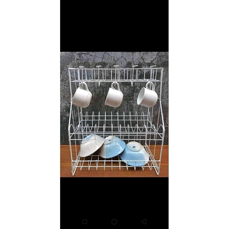 Rak piring RPL 03/Rak pirik RPK 03 KD PUTIH 3SUSUN