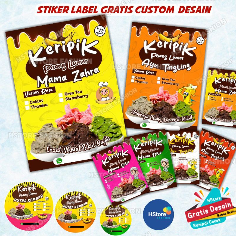 

Sticker Label Pisang Lumer Keripik Pisang Sticker Label Gratis Desain