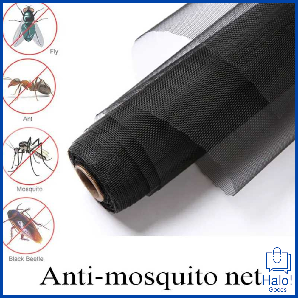 Kasa Nyamuk Jaring Jendela Ventilasi Mosquito Net PP Nano - Hitam