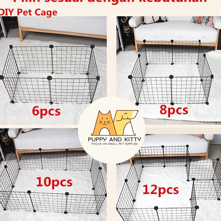 Berkualitas Kandang Kucing Kandang Anjing Pagar Kucing Anjing Pet Cage Pagar Besi DIY