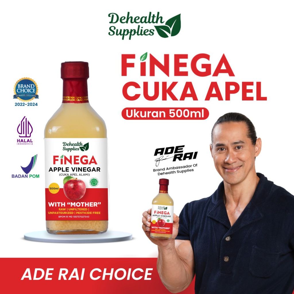 

Dehealth Supplies VINEGA/FINEGA CUKA APEL Kaca/Plastik
