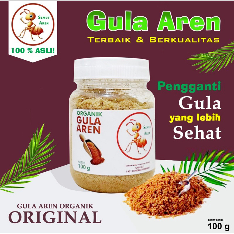 

PREMIUM Gula Aren Bubuk Gula Aren Semut 100g #star+