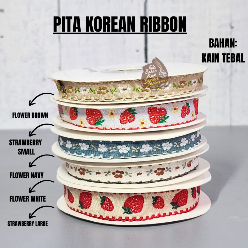 

KOREAN RIBBON / PITA RENDA KOREA / KOREAN PITA RENDA 1 ROLL IMPOR