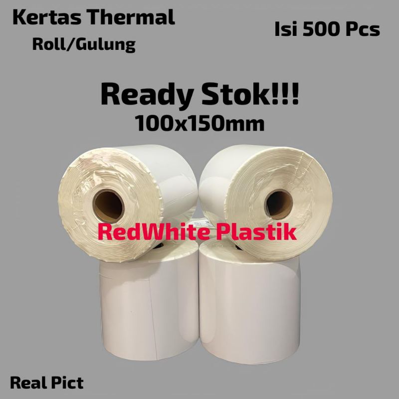 

Label Stiker Thermal Roll/Gulung Uk 100x150mm Isi 500 Pcs Kertas Thermal Termurah