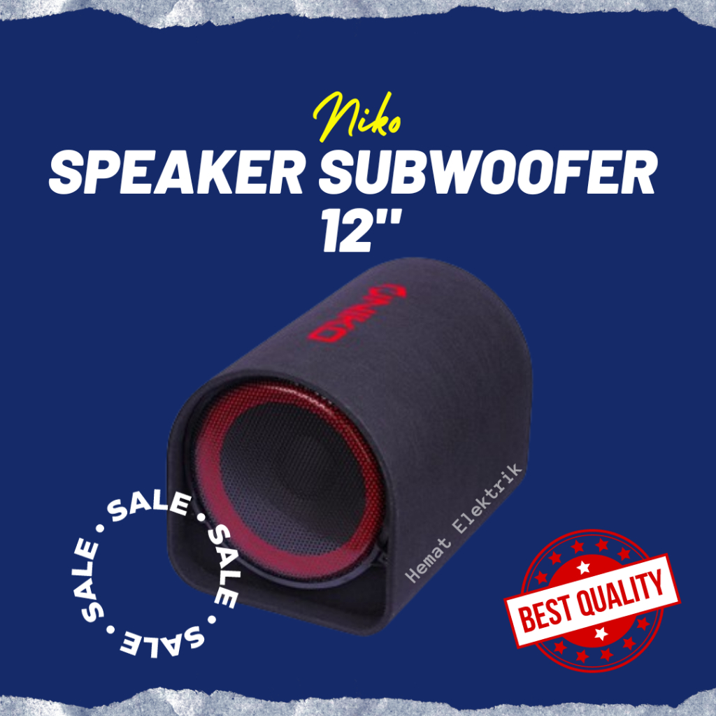 Speaker Bluetooth Bass Aktif Subwoofer Niko GL 12 Inch Untuk Karaoke dan Mobil 12"