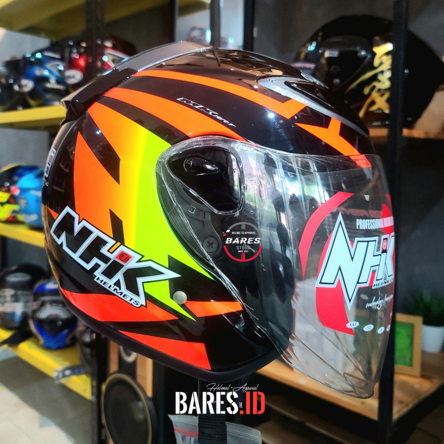 Helm Nhk R6 Ryusei Black Orange