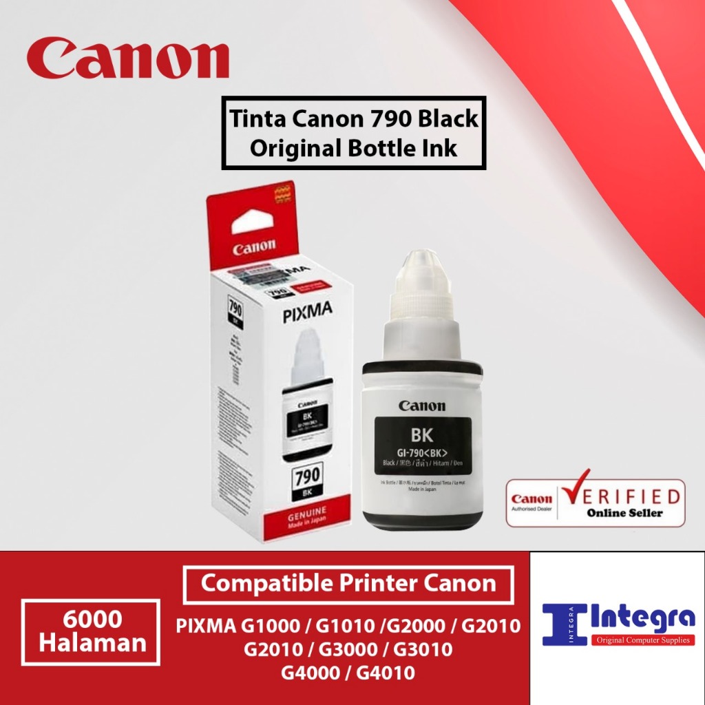 Tinta Canon 790 Black Original Datascript Ink Bottle Tinta Printer Canon G1000 G1010 G2000 G2002