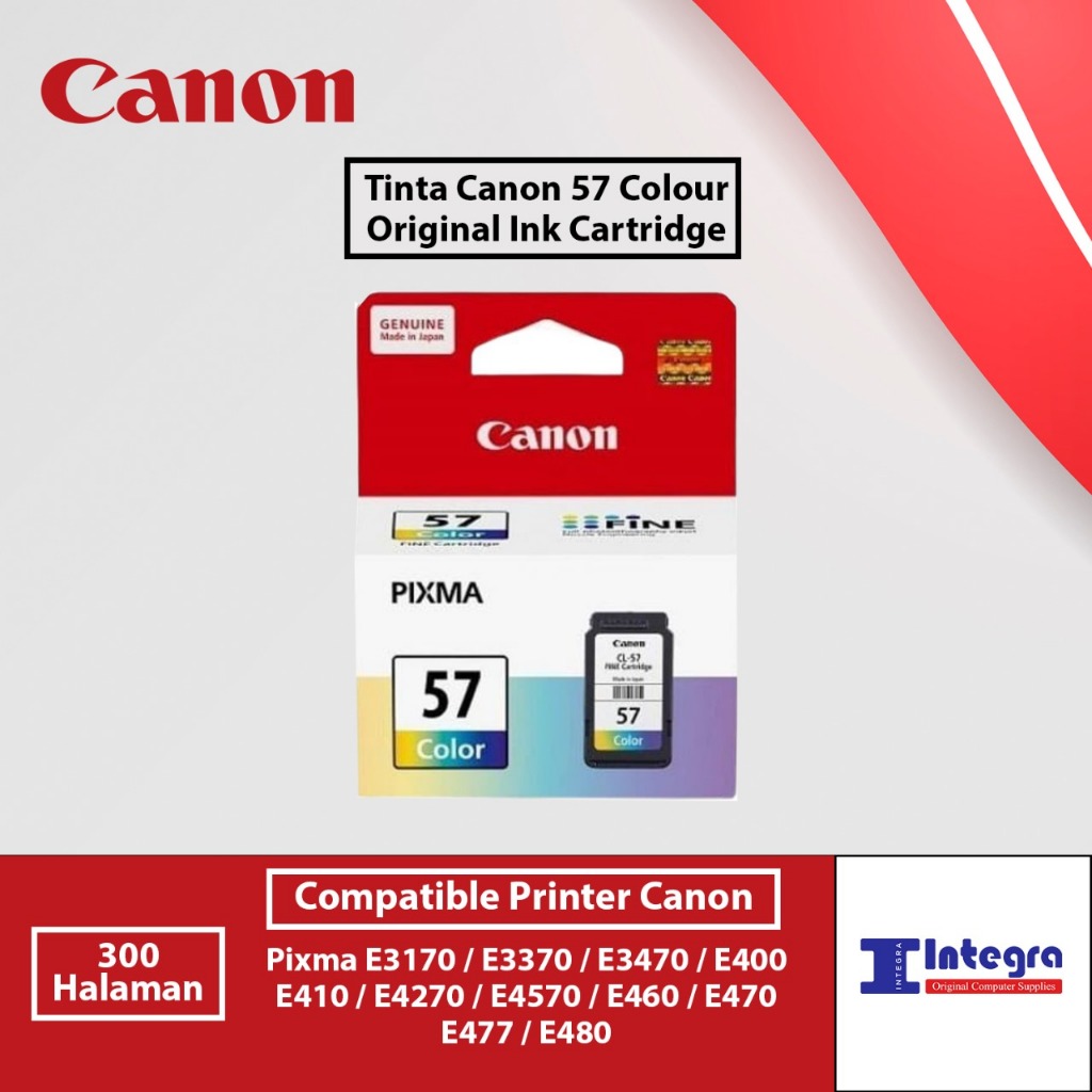 Tinta Canon 57 Colour Original Tinta Printer Canon E410