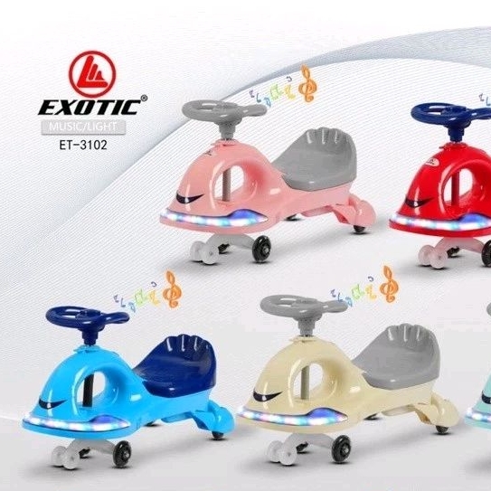 MAINAN ANAK SWING CAR RIDE ON EXOTIC ET-3102 .2/ ET3102 / ET 3102