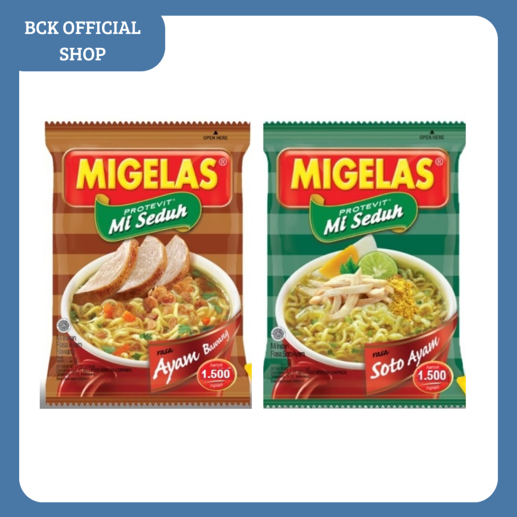 

MIGELAS Rasa Ayam Bawang/Rasa Soto Ayam 15x30gr (1 Renceng)