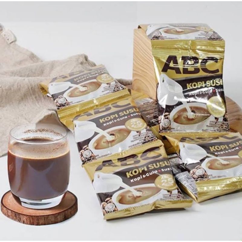 

Kopi instant ABC susu & ABC moka kemasan rencengan isi 10 @30gr