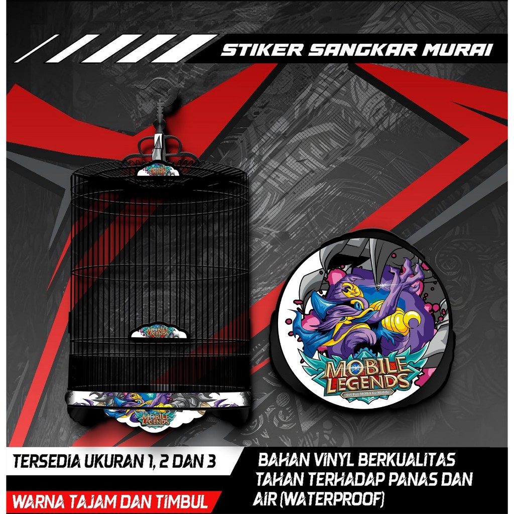 

Stiker Decal Sangkar Burung Murai, Sangkar Bulat Custom, High Quality, Desain Mobile Legends