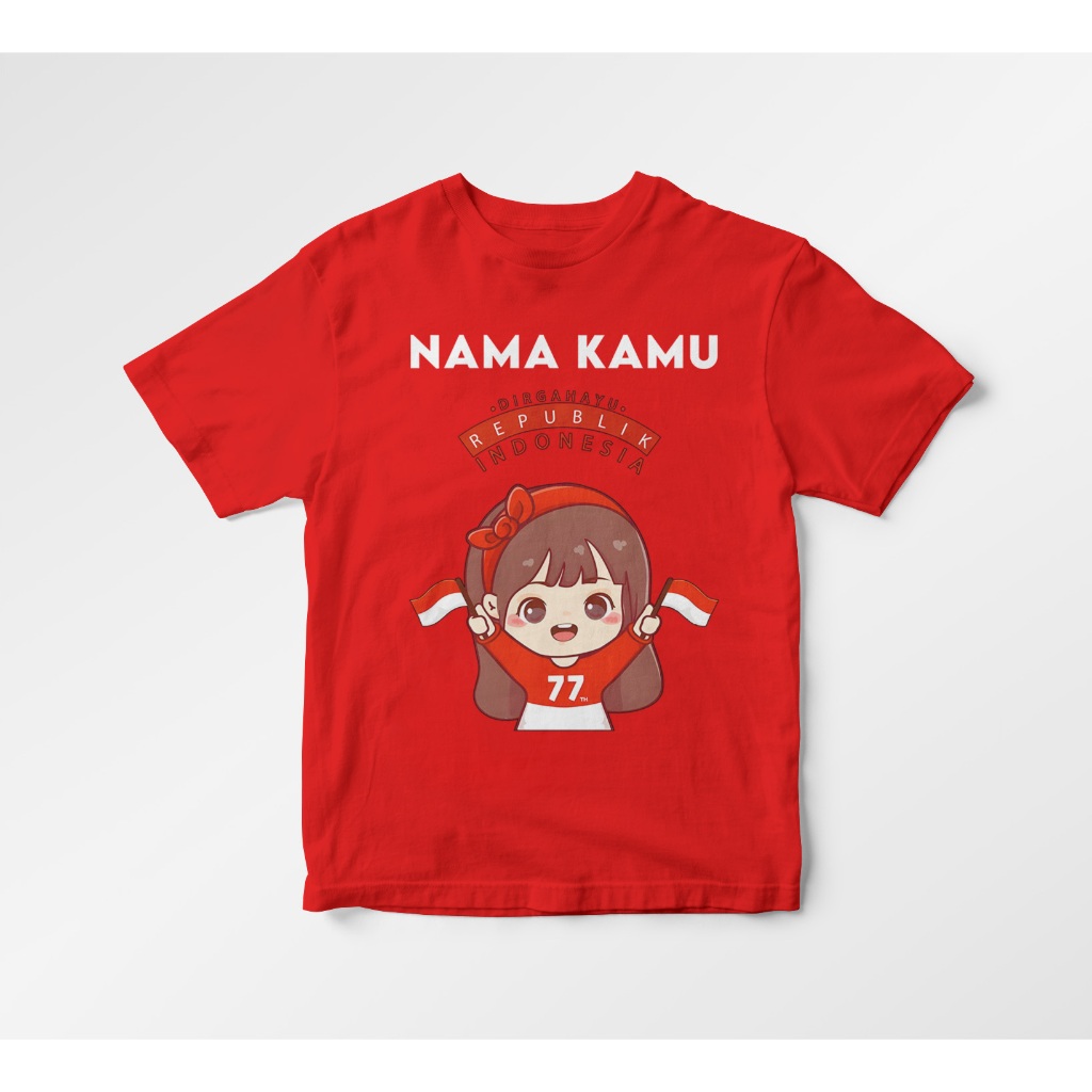 KAOS ANAK KEMERDEKAAN 17 AGUSTUS - BAJU AGUSTUSAN - ATASAN LENGAN PENDEK - COD