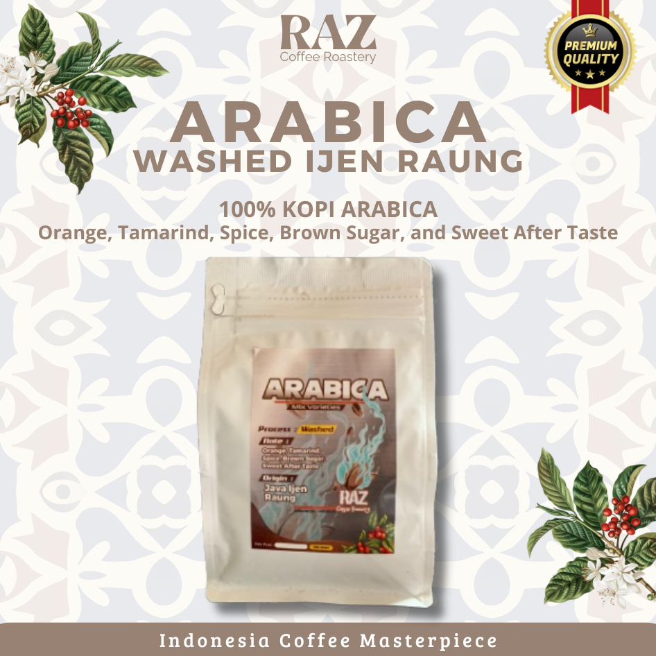 

Arabica Washed Ijen Raung - Kopi Arabica - 200 gr - RAZ Coffee