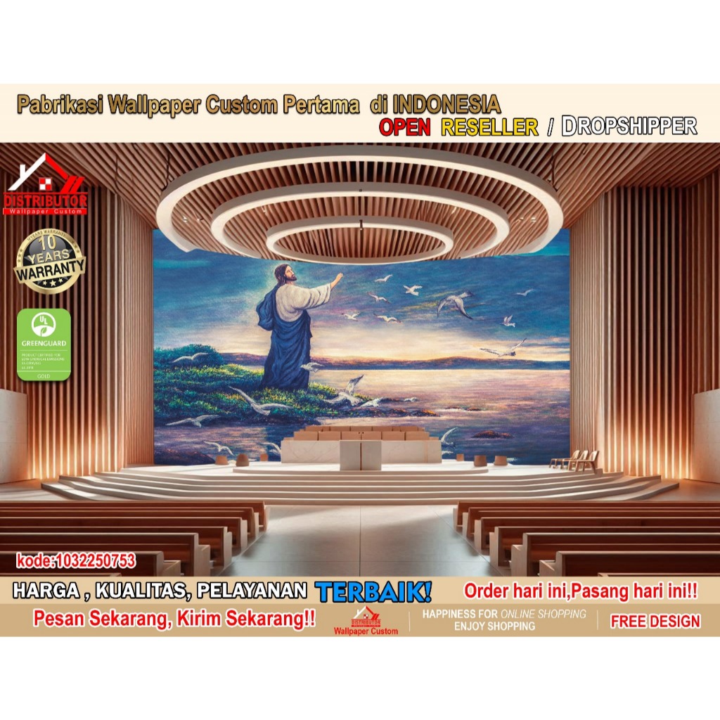 Wallpaper Dinding Custom Jesus | Yesus | Christian | Gereja | Wallpaper Dinding | Wallsticker | Wall