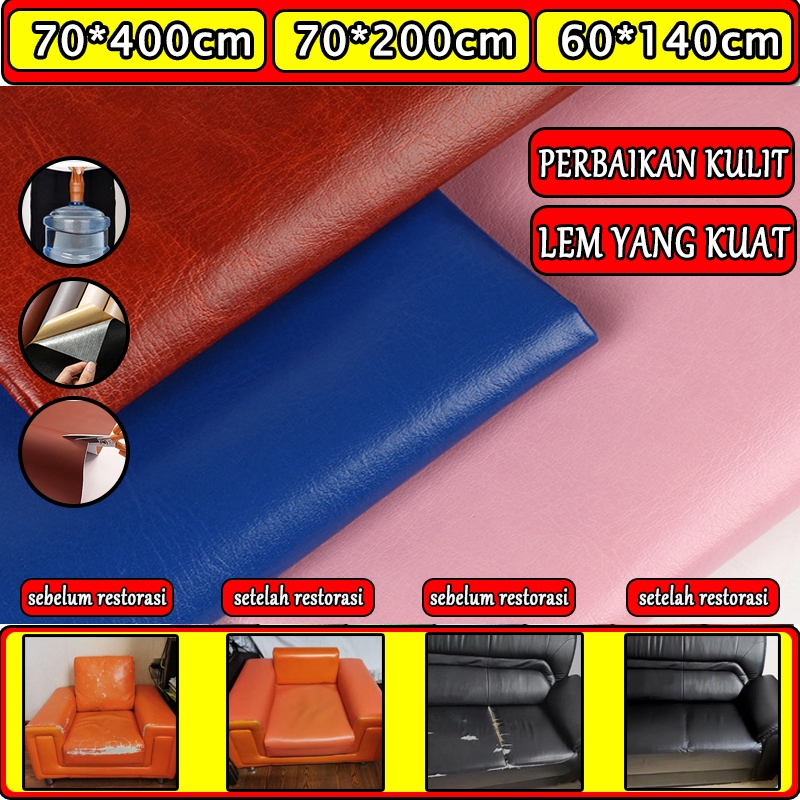 【upgrade】stiker kulit kursi pelapis sofa sticker kulit stiker bangku kulit