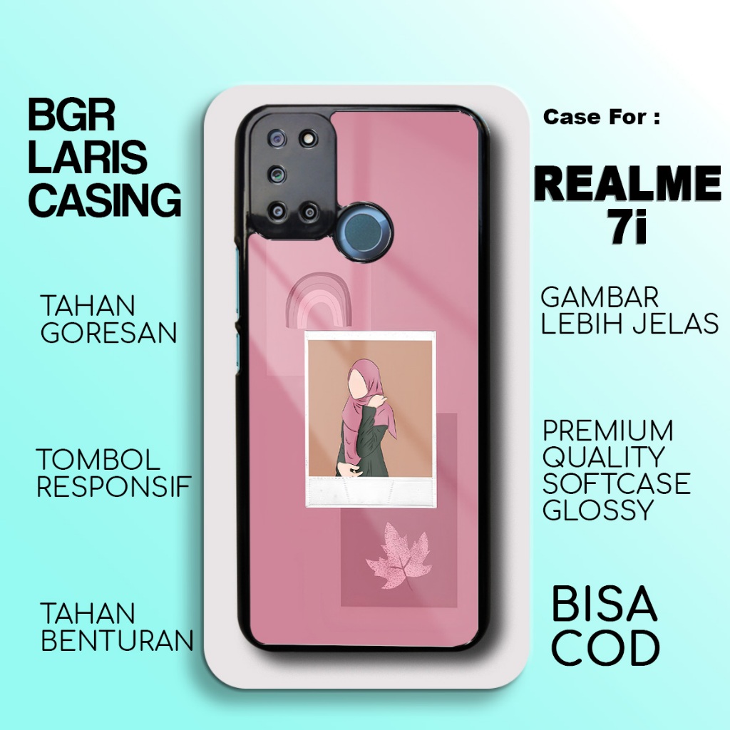 Case Realme 7i Terbaru - Realme 7i - Motif Hijab - Hardcase Premium Glossy - Softcase Hp Realme Bgr 