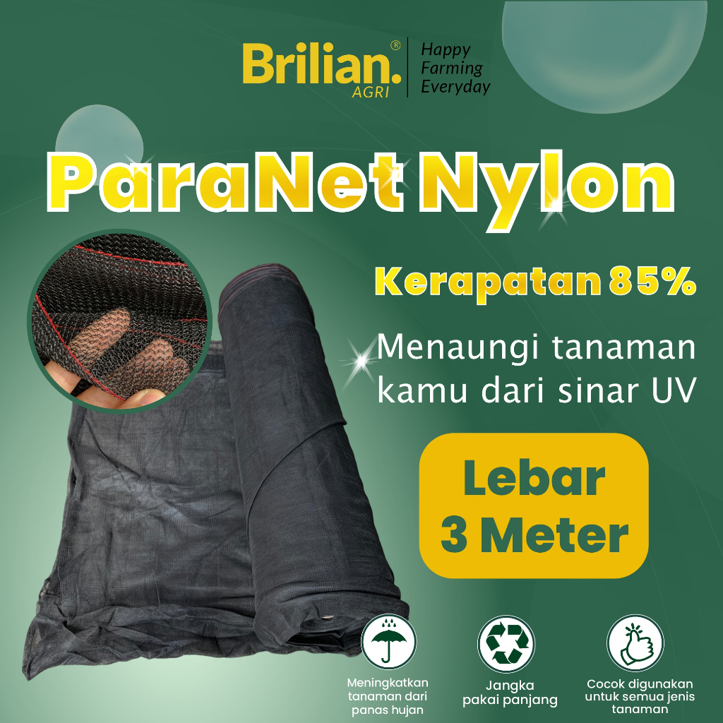 BRILIAN - Paranet Nylon Lebar 3 Meter 85%
