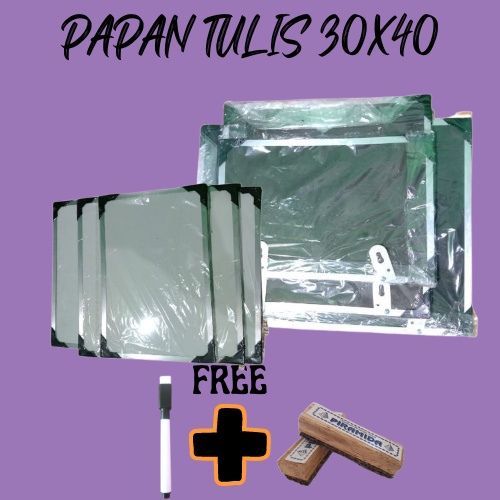 

Papan Tulis Bolak Balik Bisa Digunakan Spidol dan Kapur 30X40 Free Spidol + Penghapus