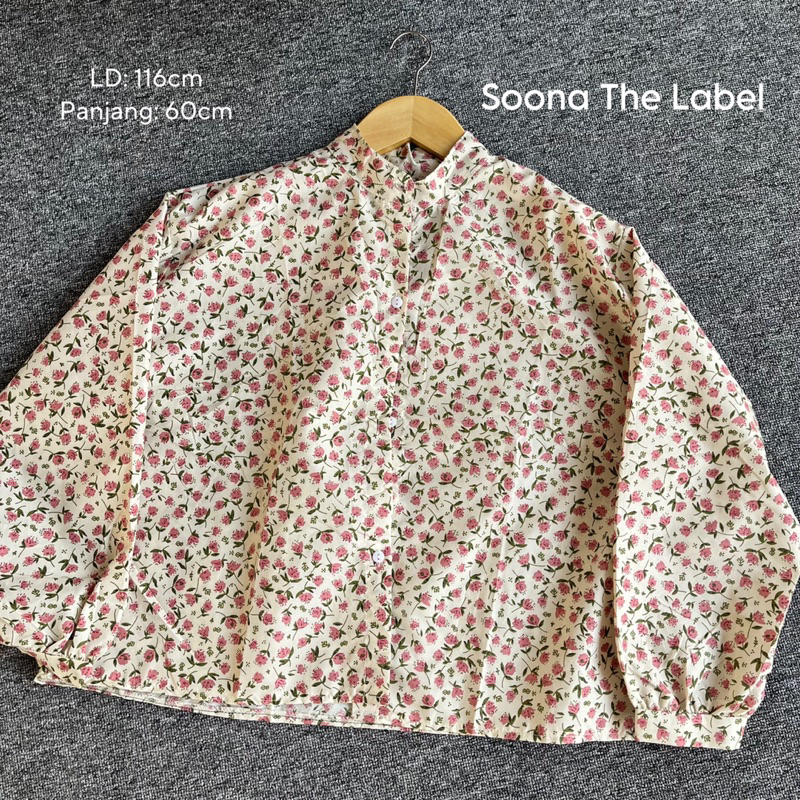 JIYEON Floral Blouse Korean