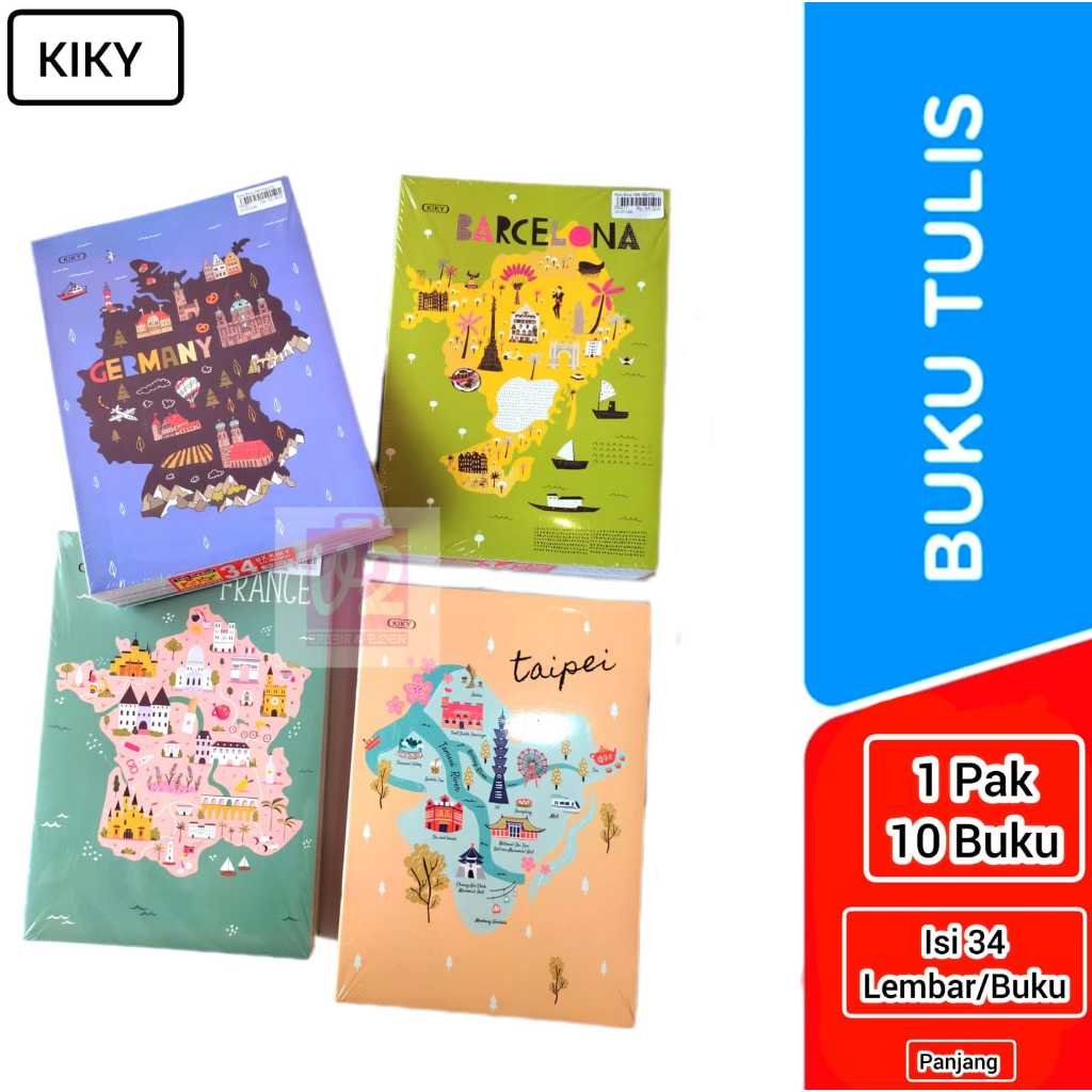 

V2_Buku Tulis Boxy Kiky 34 lembar (10 BUKU )/Buku Tulis Kiky Murah