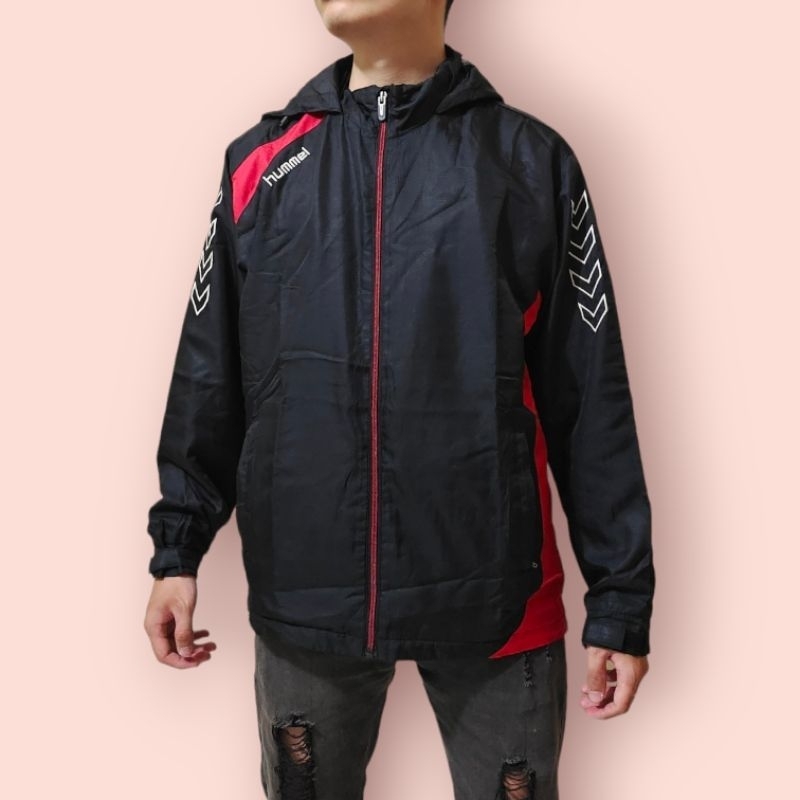 Jaket Gunung Outdoor Hummel Original All Black (Full Hitam)