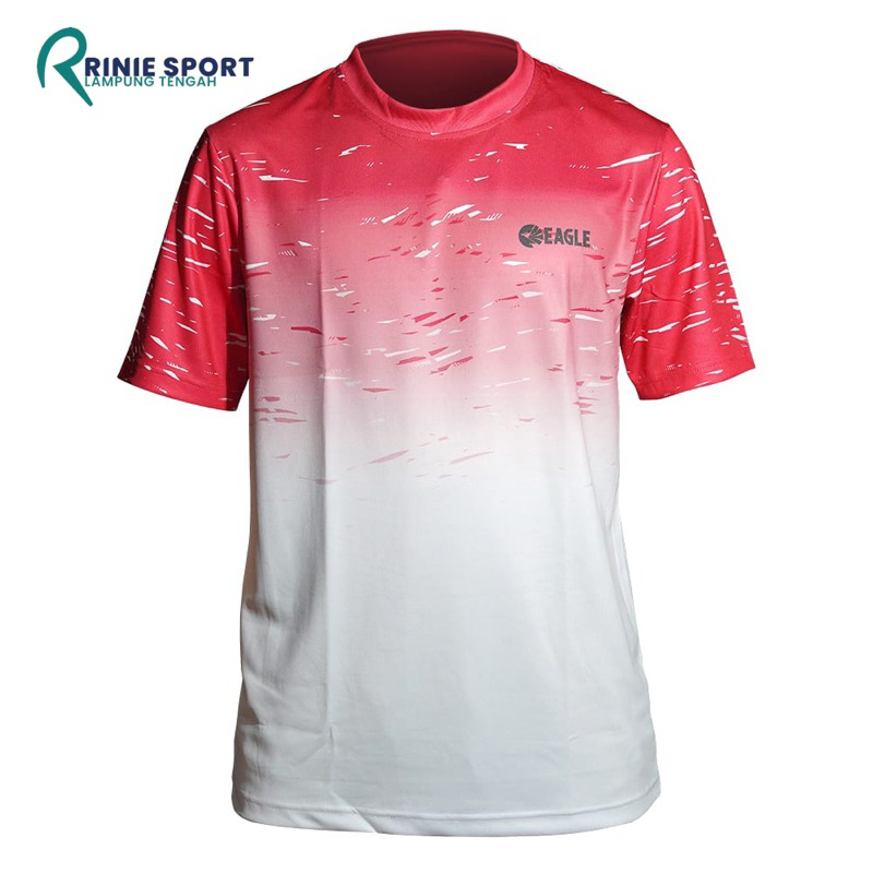 JERSEY BADMINTON EAGLE GRADIENT B MERAH/PUTIH